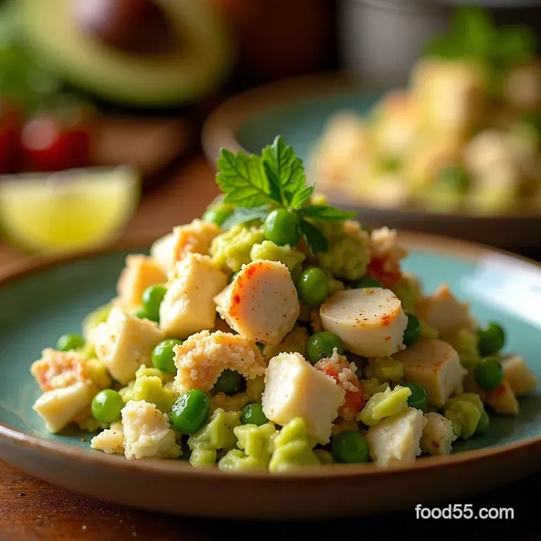Coastal Elegance Zesty Lime Fresh Lump Crab Salad with Creamy Avocado presentation