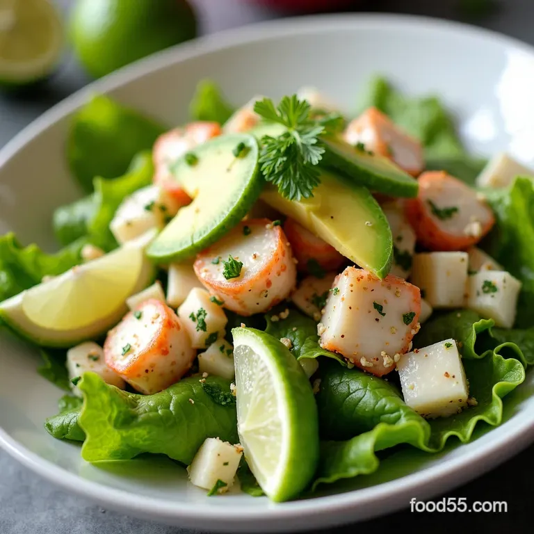 Coastal Elegance Zesty Lime Fresh Lump Crab Salad with Creamy Avocado