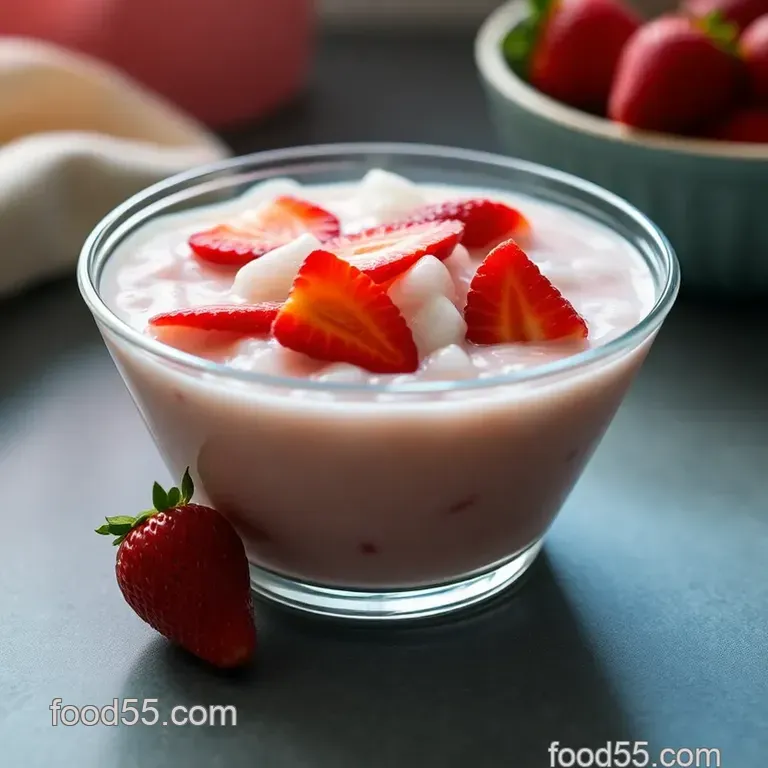 Luscious Strawberry Sago: A Refreshing Tropical Delight presentation