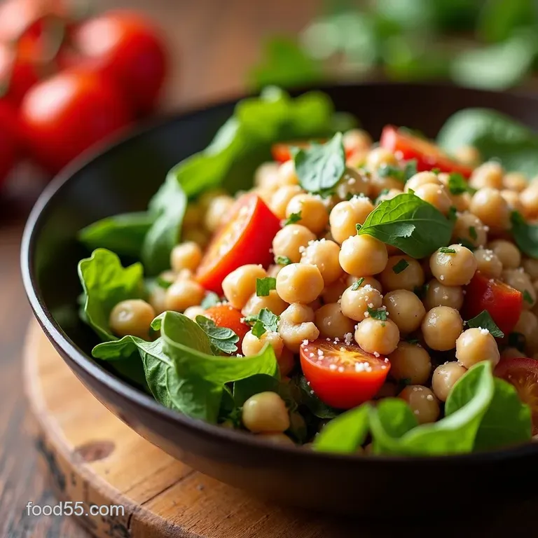 Makeahead Greek Chickpea Salad Mealprep Friendly presentation