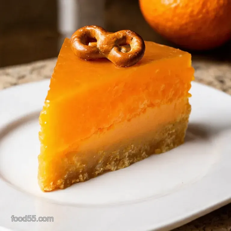 Mandarin Orange Jello Pretzel Salad presentation