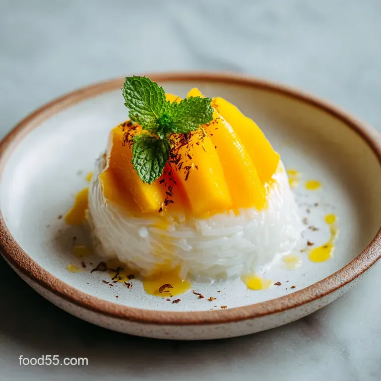 Mango Sticky Rice with Coconut Glaze