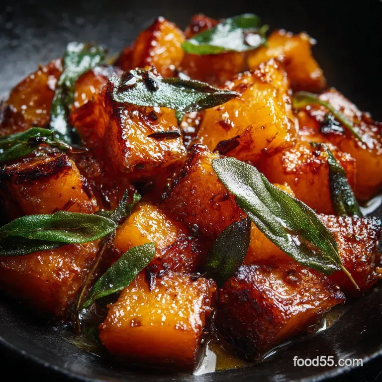 MapleGlazed Butternut Squash with Crispy Sage and Toasted Pecans