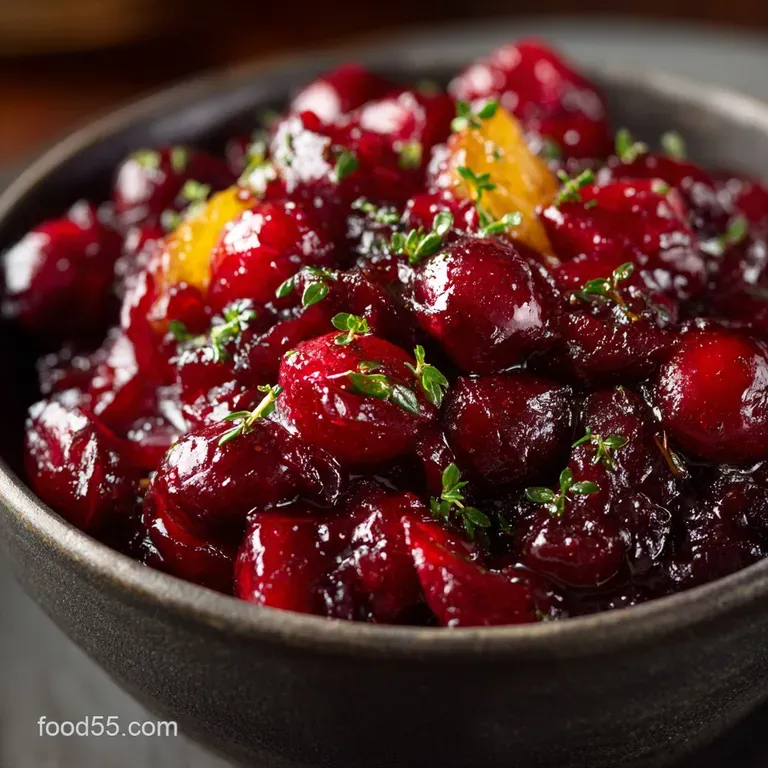 Cranberry Sauce Recipe: Maple-Glazed Cranberry Orange Compote (Easy) presentation