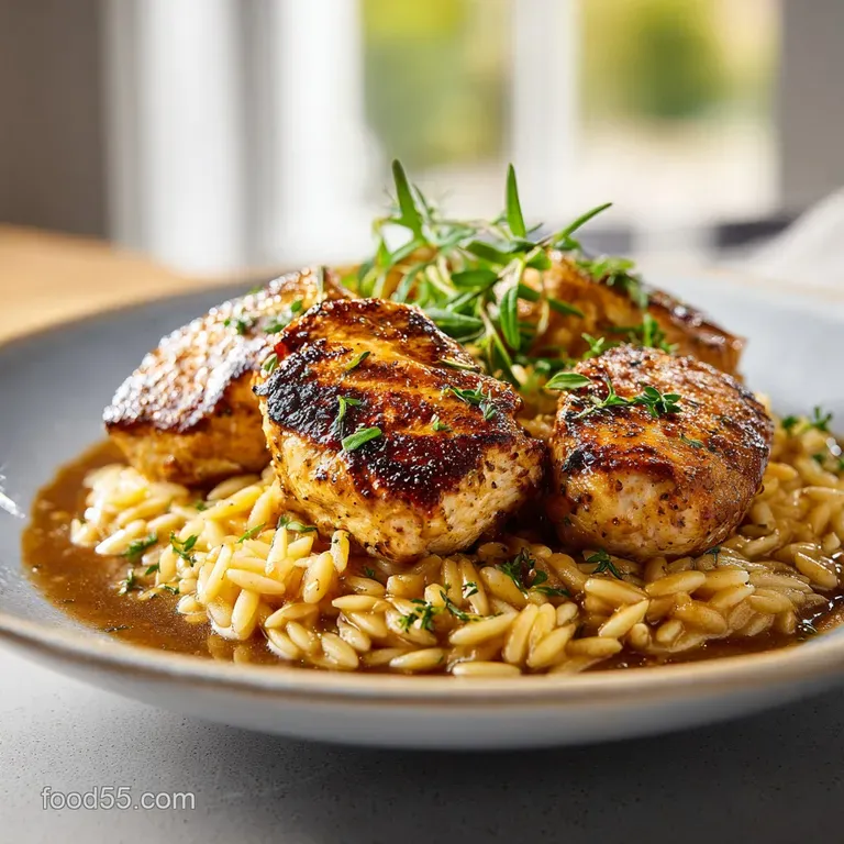 Marsala Chicken Orzo: Creamy and Hearty