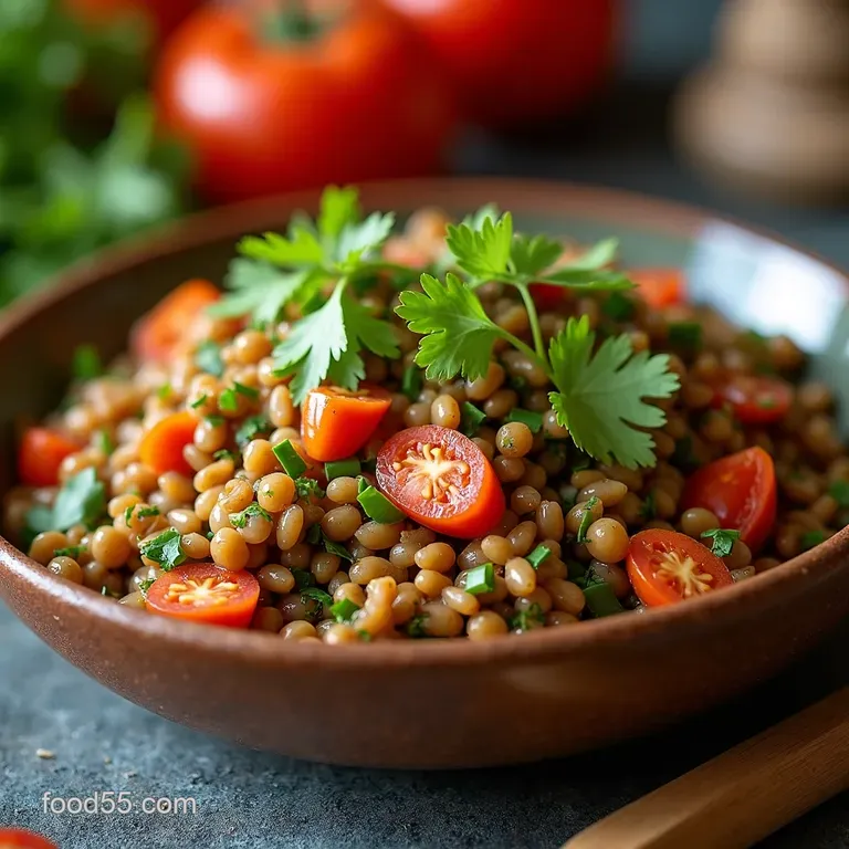 Mealprep Magic Best Mediterranean Lentil Salad presentation