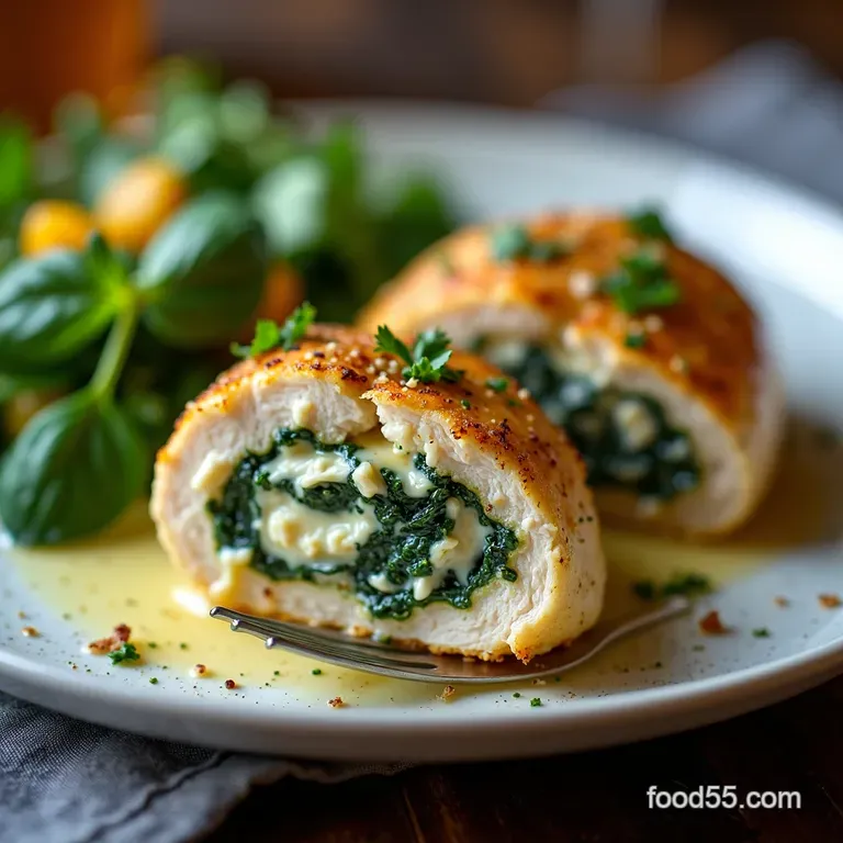 Mediterranean Spinach Feta SunDried Tomato Stuffed Chicken Breast