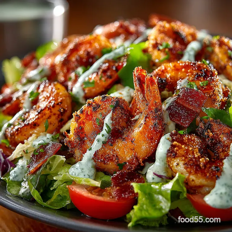 Mexican Shrimp Cobb Salad with ChipotleLime Crema