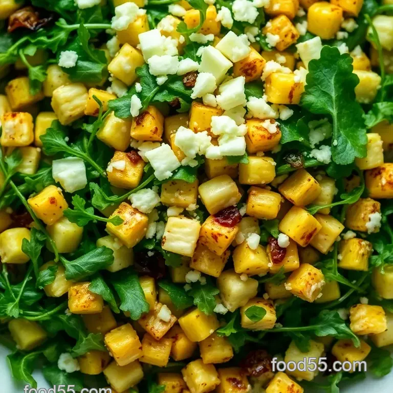 Microgreens Salad with Roasted Baby Corn presentation