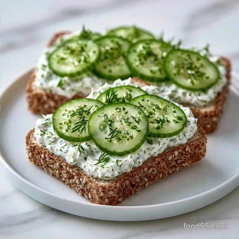 Creamy Mini Cucumber Finger Sandwiches