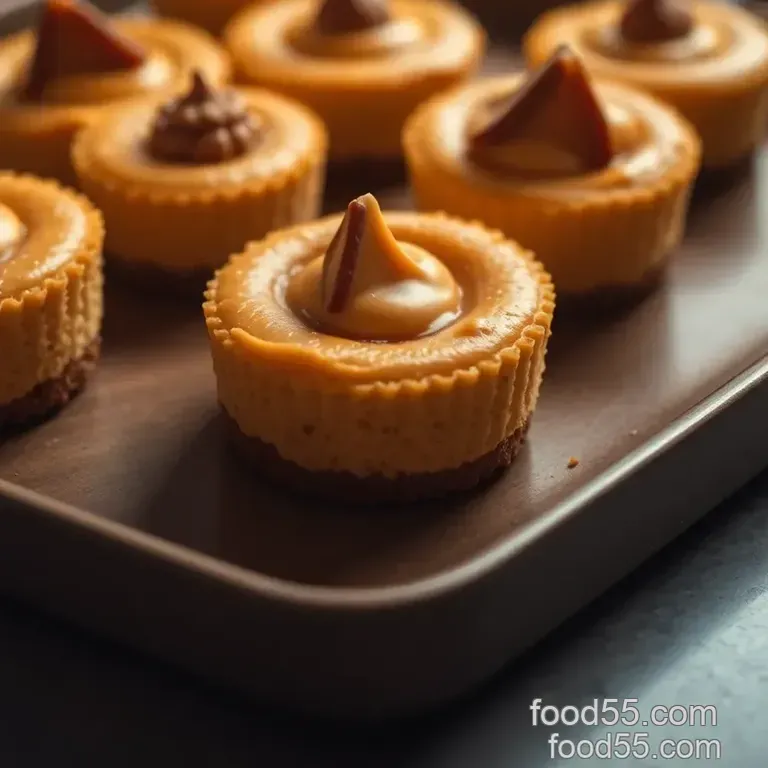 Mini Pumpkin Cheesecakes with Gingersnap Crust presentation