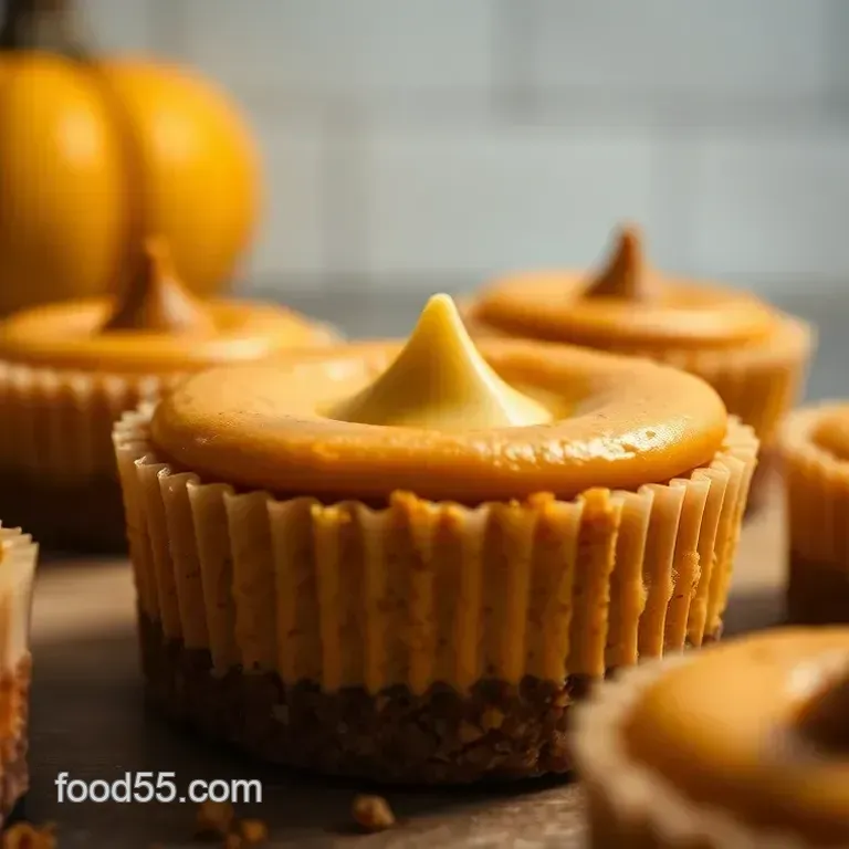 Mini Pumpkin Cheesecakes with Gingersnap Crust