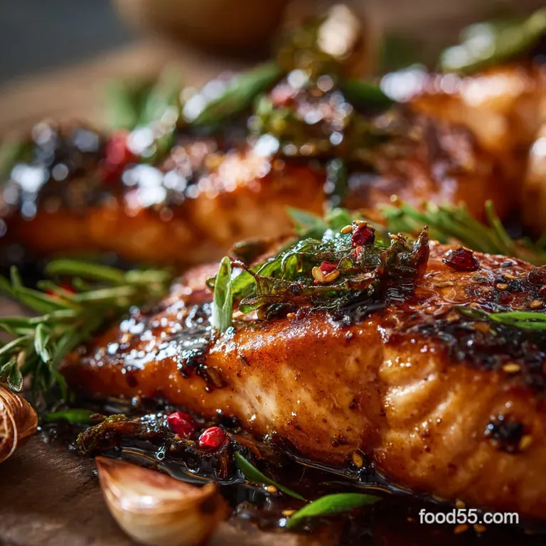 Miso Garlic Butter Salmon the Ultimate Sticky Weeknight Umami Bomb presentation