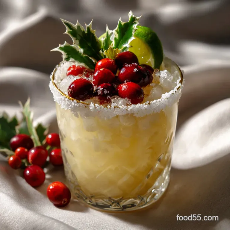 Festive Mistletoe Margarita Perfect for Christmas presentation