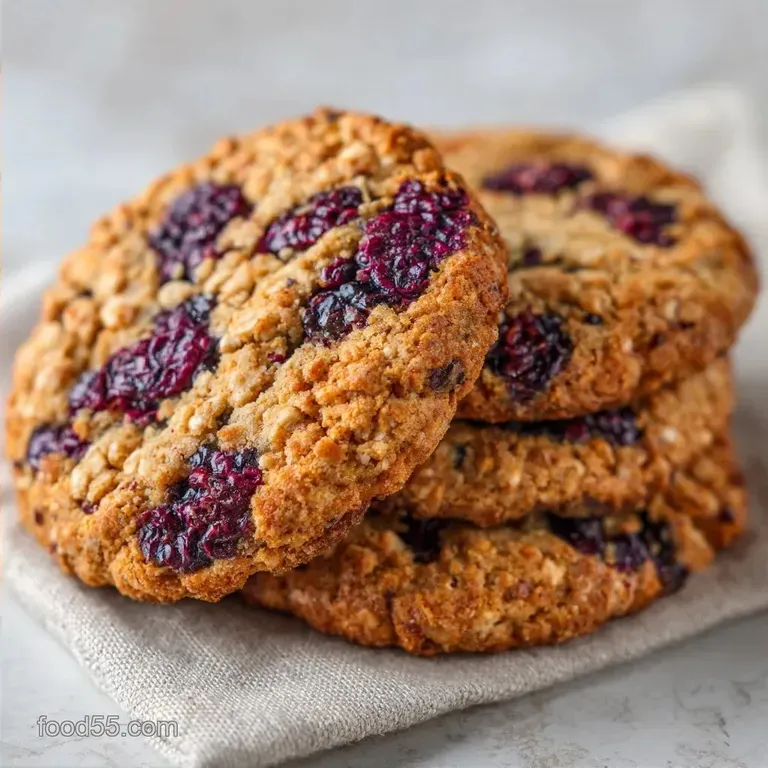 Mulberry Oat Cookies: Chewy and Golden