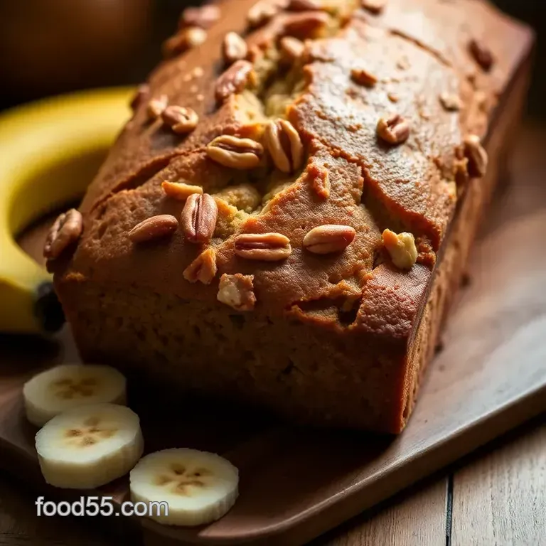 Mum' s Easy Banana Nut Bread presentation