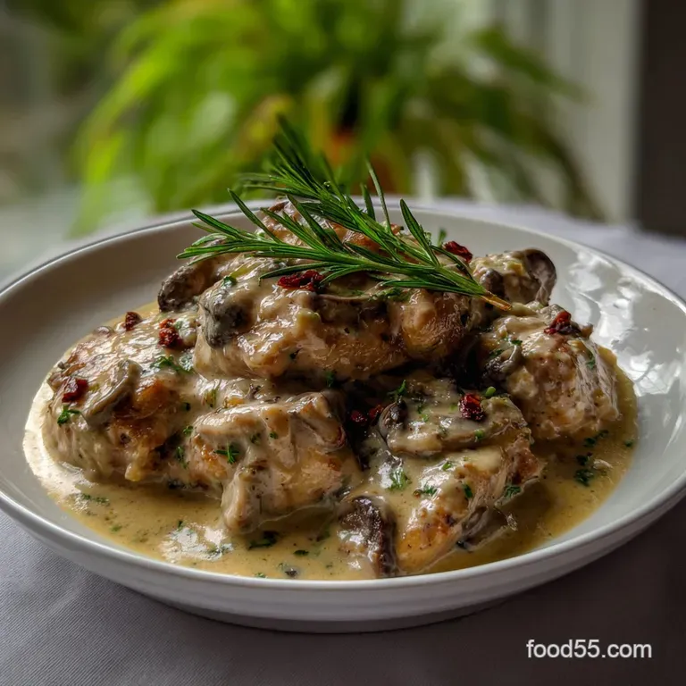 Homemade Cream of Mushroom Chicken All: Pan Fried Perfection presentation