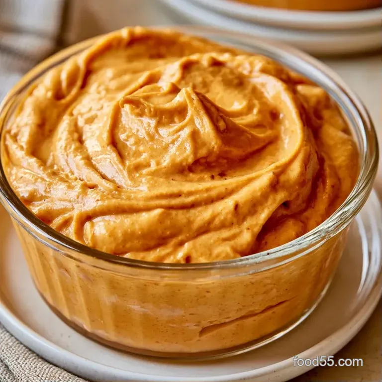 Vibrant orange mousse layered in a clear glass with a buttery graham cracker base and a fresh mint leaf