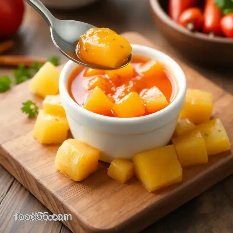 No Cook Pineapple Spicy Sauce - 15 Minutes presentation