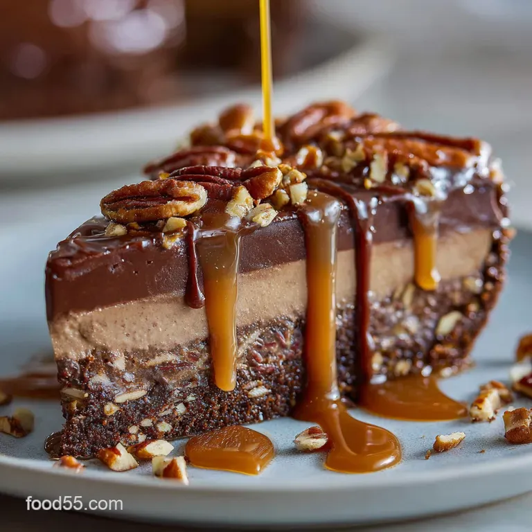 The Decadent NoBake Turtle Lush Chocolate Caramel Pecan Delight