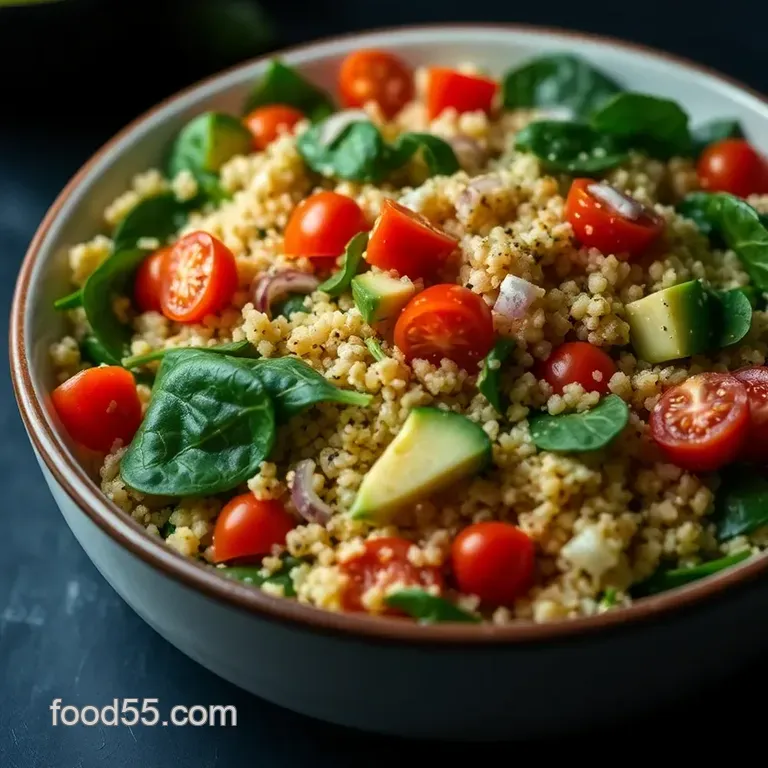 Nourishing Quinoa and Spinach Salad for the Follicular Phase presentation