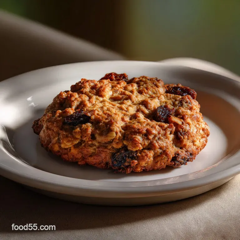 Stack of warm, rustic oatmeal raisin cookies on a linen napkin next to a glass of cold milk. Simple comfort.