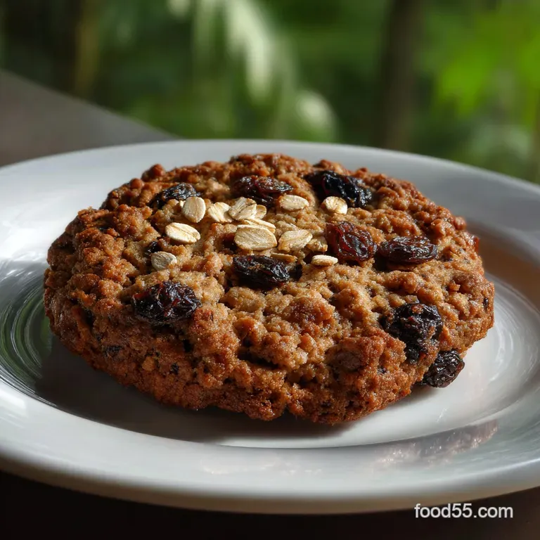 Easy Oatmeal Raisin Cookie with Rolled Oats and Cinnamon