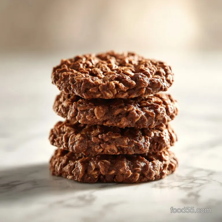 Oats Cocoa Cookies for 24 Cookies: Chewy and Rich - appetizing dish ready to serve