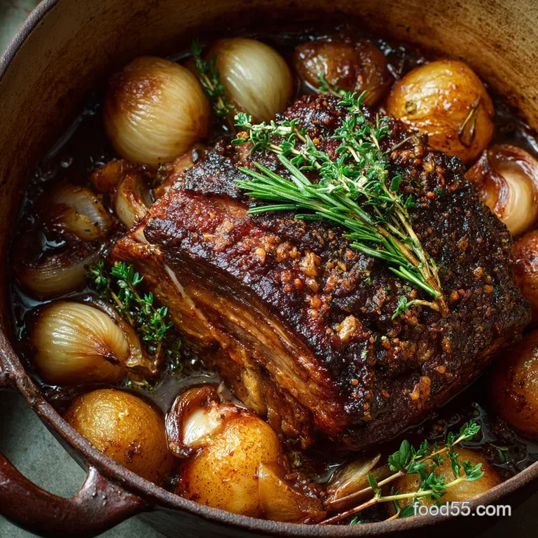OnePot Pork Roast Dinner CiderGlazed Root Vegetables Meltingly Tender Pork
