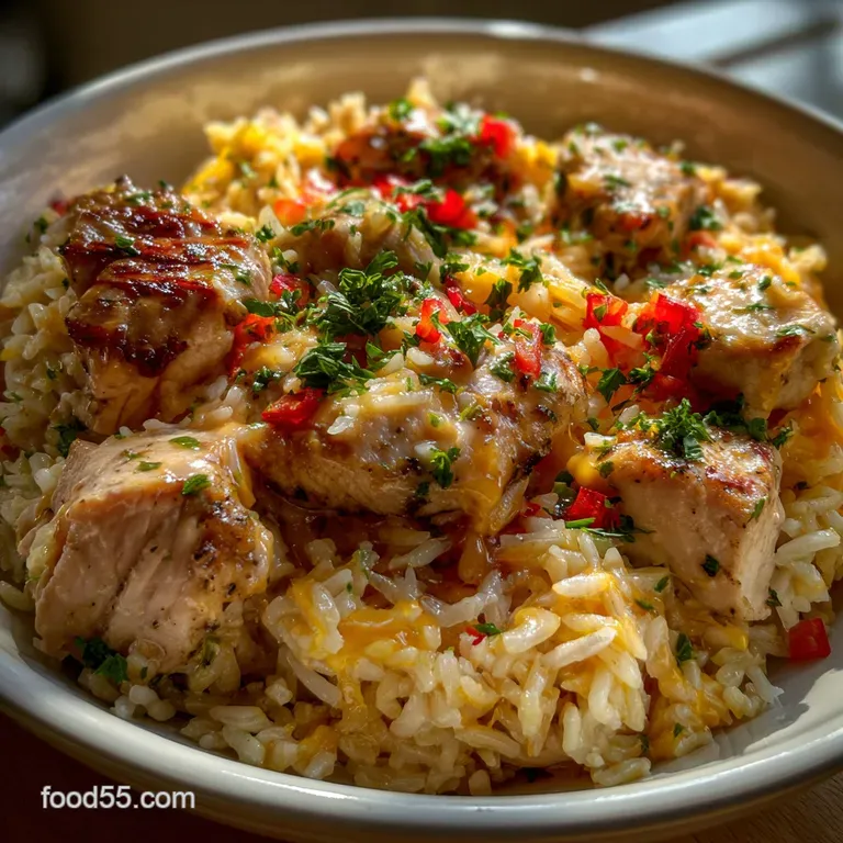 Savory Chicken and Rice Delight Onepot: Weeknight Masterpiece presentation