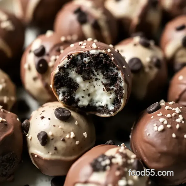 Oreo Truffle Bliss Balls presentation