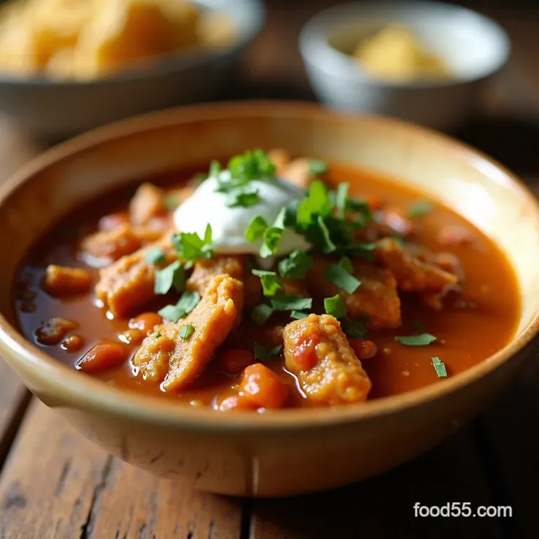 Paleo Jalapeno Popper Chicken Chili presentation