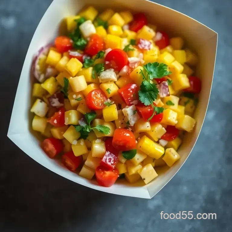 Paper Bowl Mexican Street Corn Salad presentation