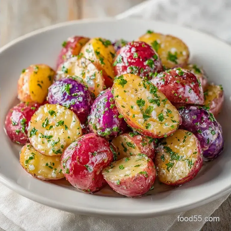 Patriotic Tri-Color Potato Salad: Creamy and Bold