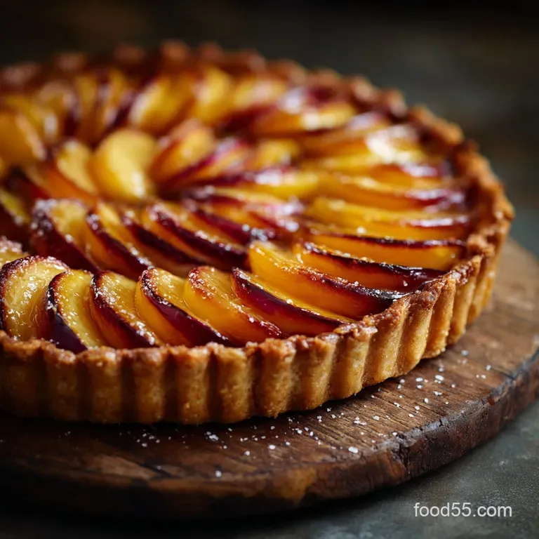French Peach Tart a La Frangipane: the Best Method presentation