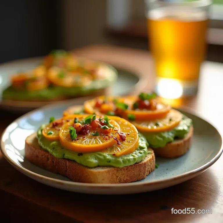 Perfect Smashed Avocado Toast with Sunnyside Egg presentation