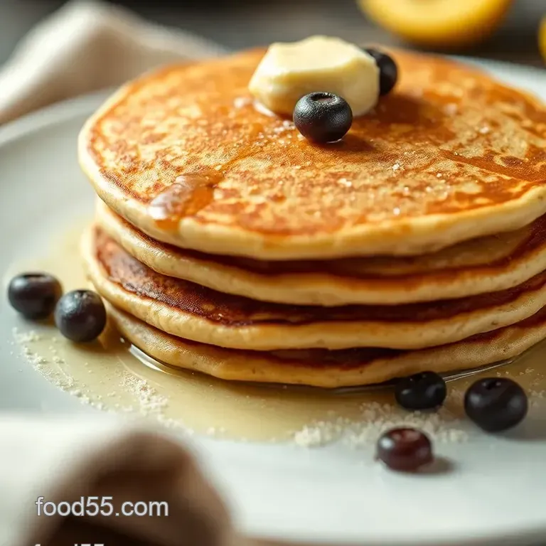 Perfectly Rich Thick Granny Pancakes presentation
