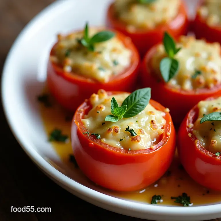 PestoParmesan Baked Tomatoes My Easy Flavorful Weeknight Favorite