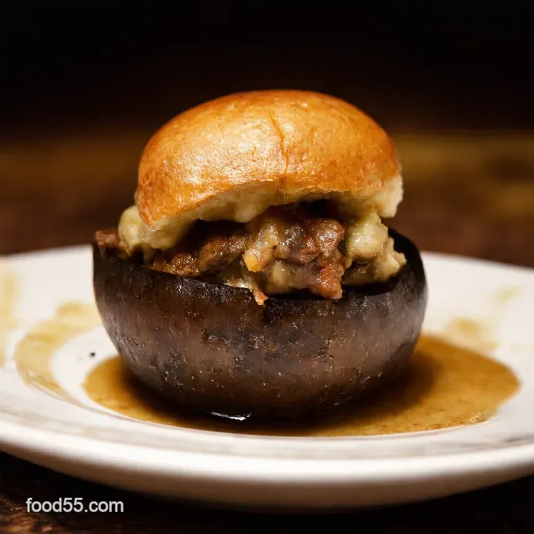 Philly Cheesesteak Stuffed Portobellos a Mushroom Makeover presentation