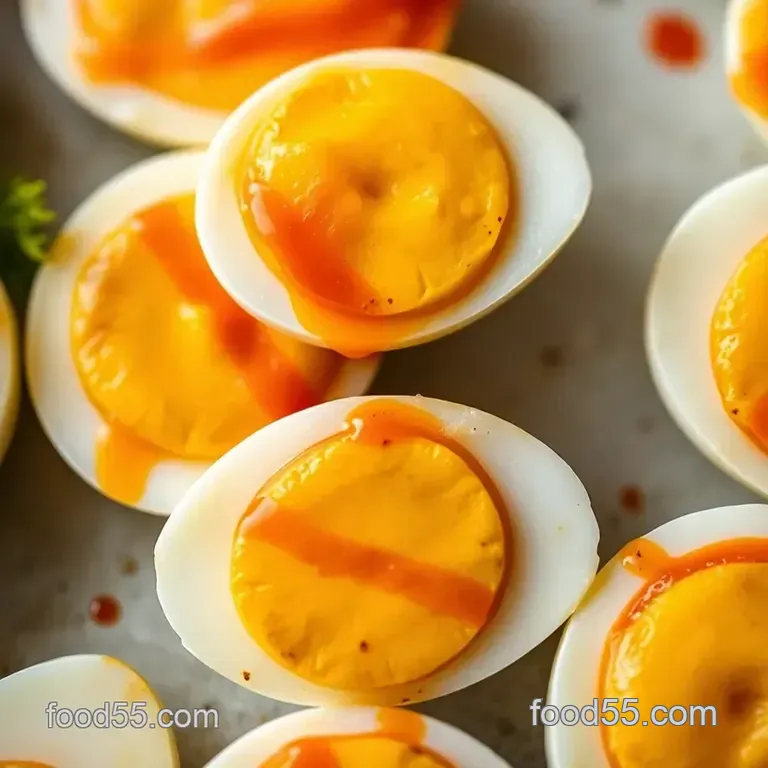 Pickled Punk: Spicy Sriracha Pickled Eggs presentation