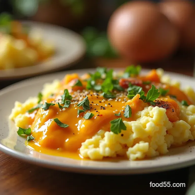 The Powerhouse Scramble Cottage Cheese Greek Yogurt Eggs for Maximum Protein presentation