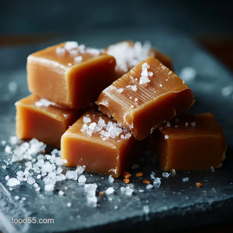 Homemade Caramels: Proper Chewy Sea Salt Butter Caramels presentation