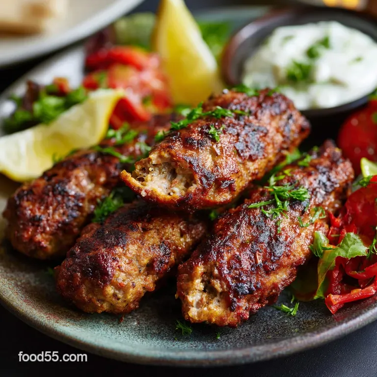 Homemade Chicken Kofte Kebabs Tender Juicy and Ready to Grill presentation