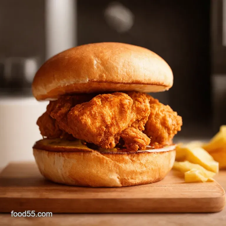 Proper Delicious Air Fried Chicken Sandwich No Soggy Bottoms presentation