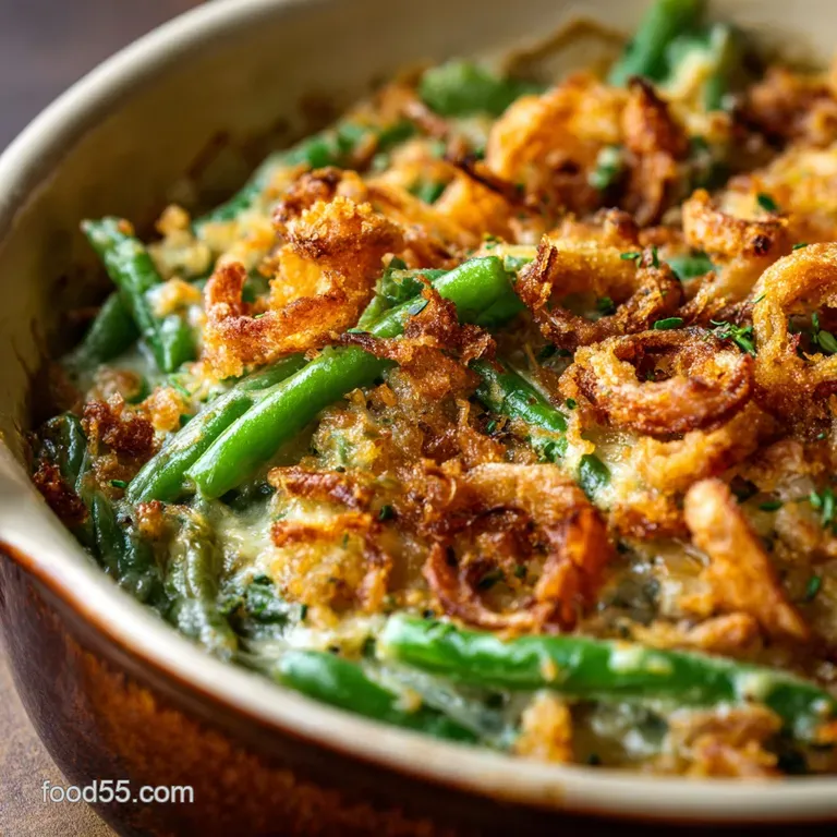 Green Bean Casserole: The Proper Pub-Style Bake with Crispy Shallots