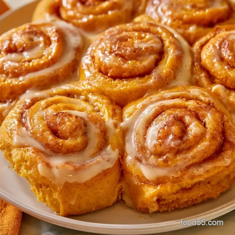 Fluffy Pumpkin Cinnamon Rolls
