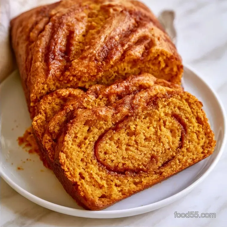 Pumpkin Cinnamon Swirl Sourdough Bread with Maple Syrup
