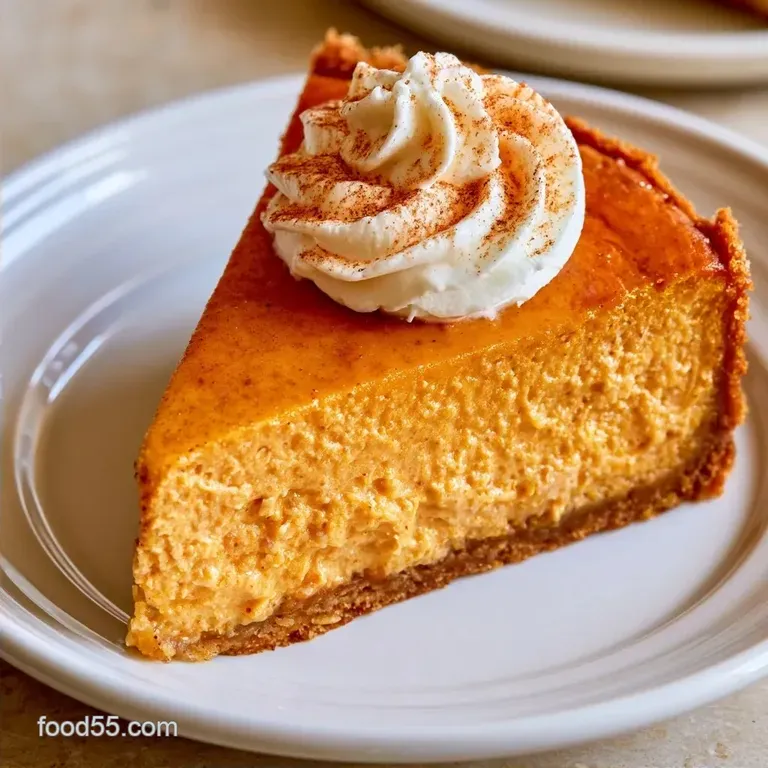 Pumpkin Pie Cheesecake with Graham Cracker