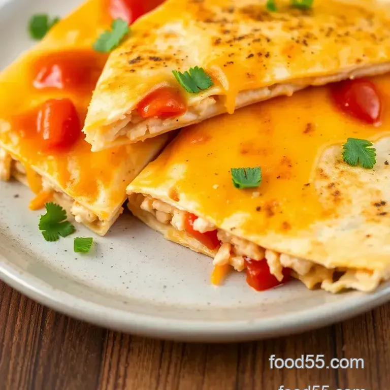 Quick Cheesy Chicken Quesadillas Delight presentation