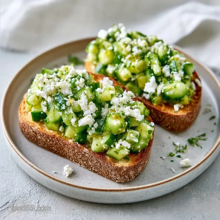 Quick Cucumber Salad Sandwiches with Feta